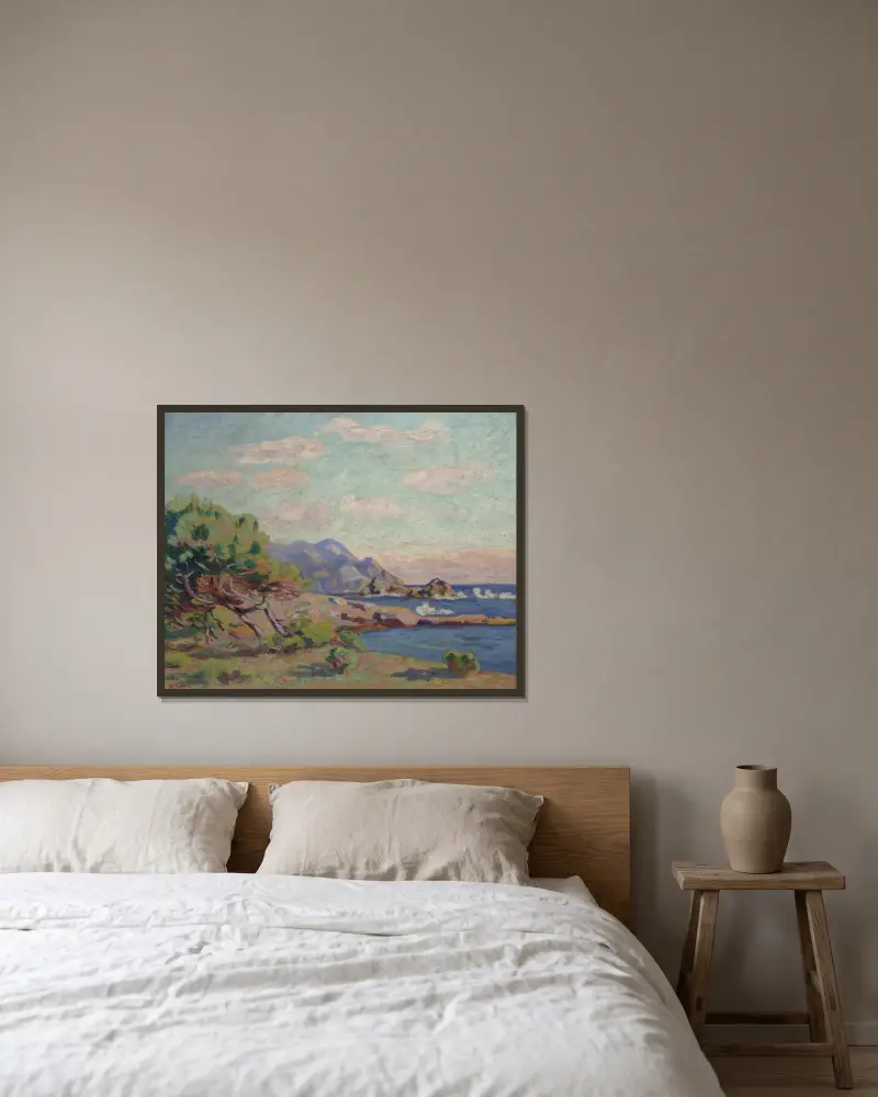 Lou Gaou udde av Armand Guillaumin inramad på en vägg