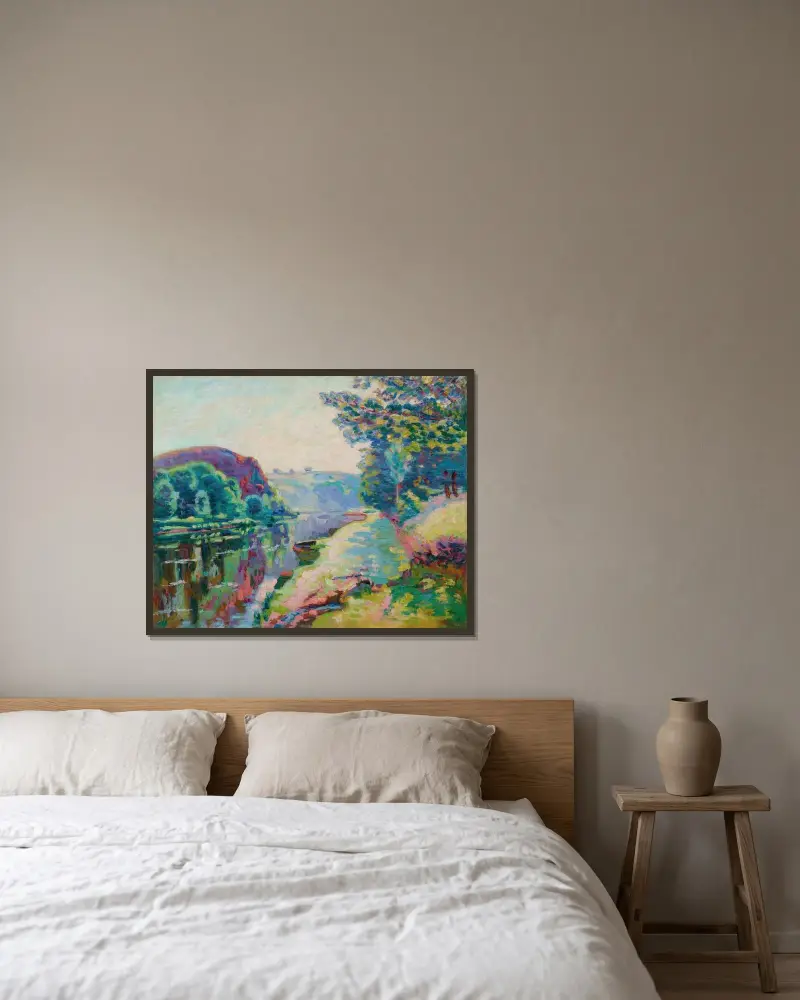 Ekoklippan, Crozant av Armand Guillaumin inramad på en vägg