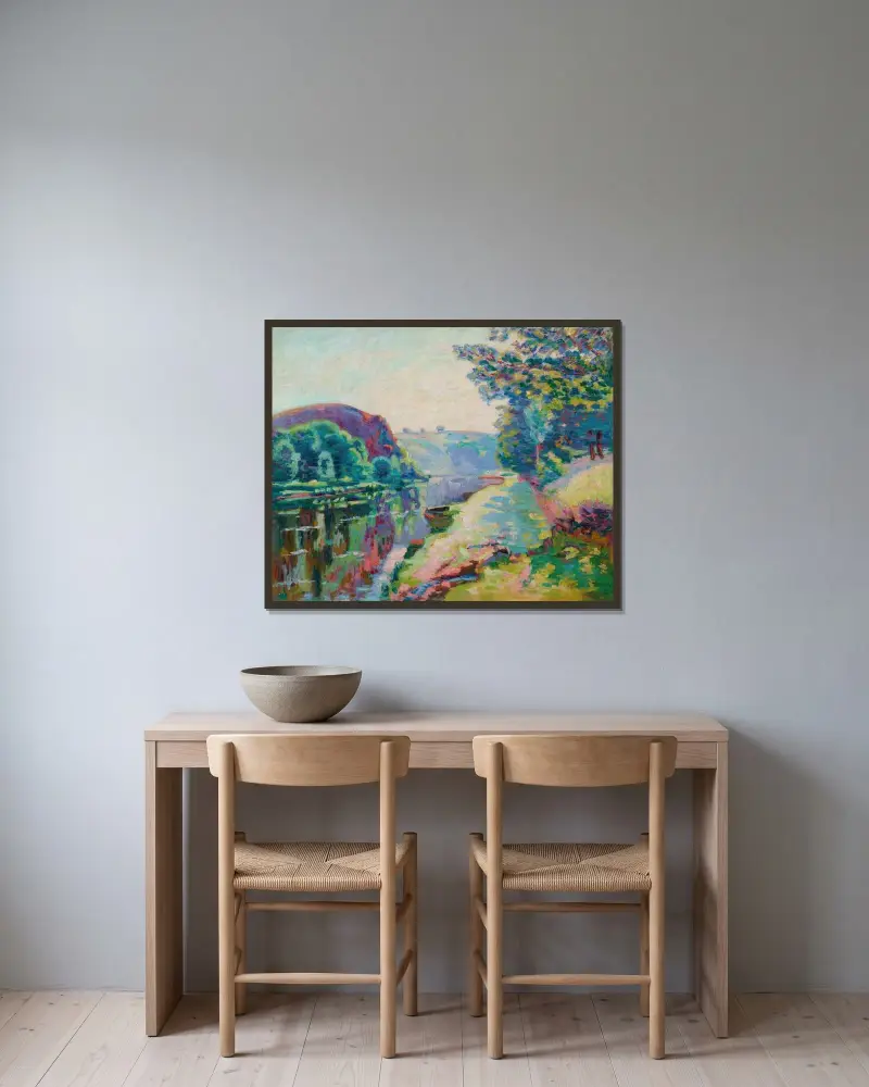 Ekoklippan, Crozant av Armand Guillaumin inramad på en vägg