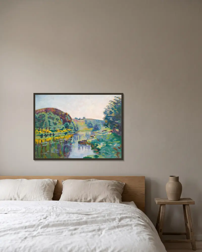 Ekkoklippan av Armand Guillaumin inramad på en vägg