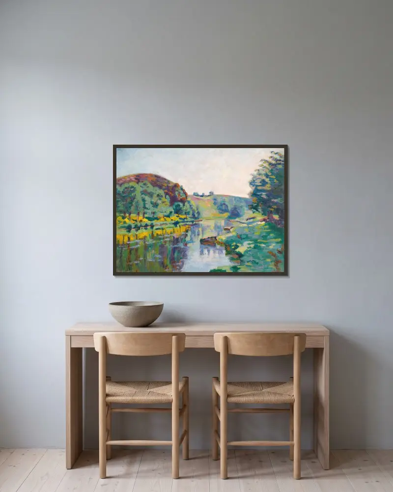 Ekkoklippan av Armand Guillaumin inramad på en vägg
