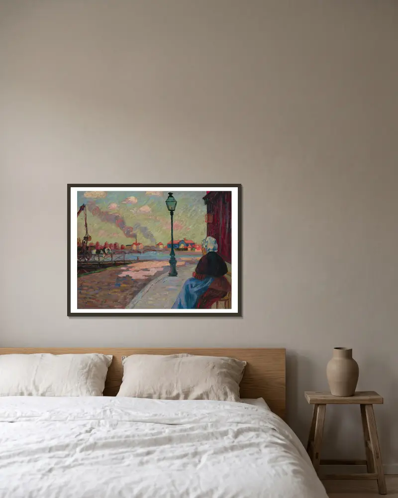 Die Seine bei Charenton von Armand Guillaumin gerahmt an einer Wand