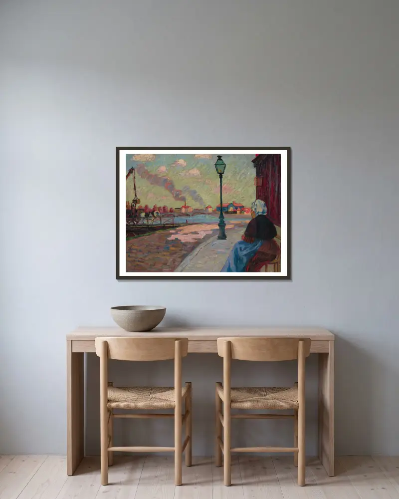 Die Seine bei Charenton von Armand Guillaumin gerahmt an einer Wand