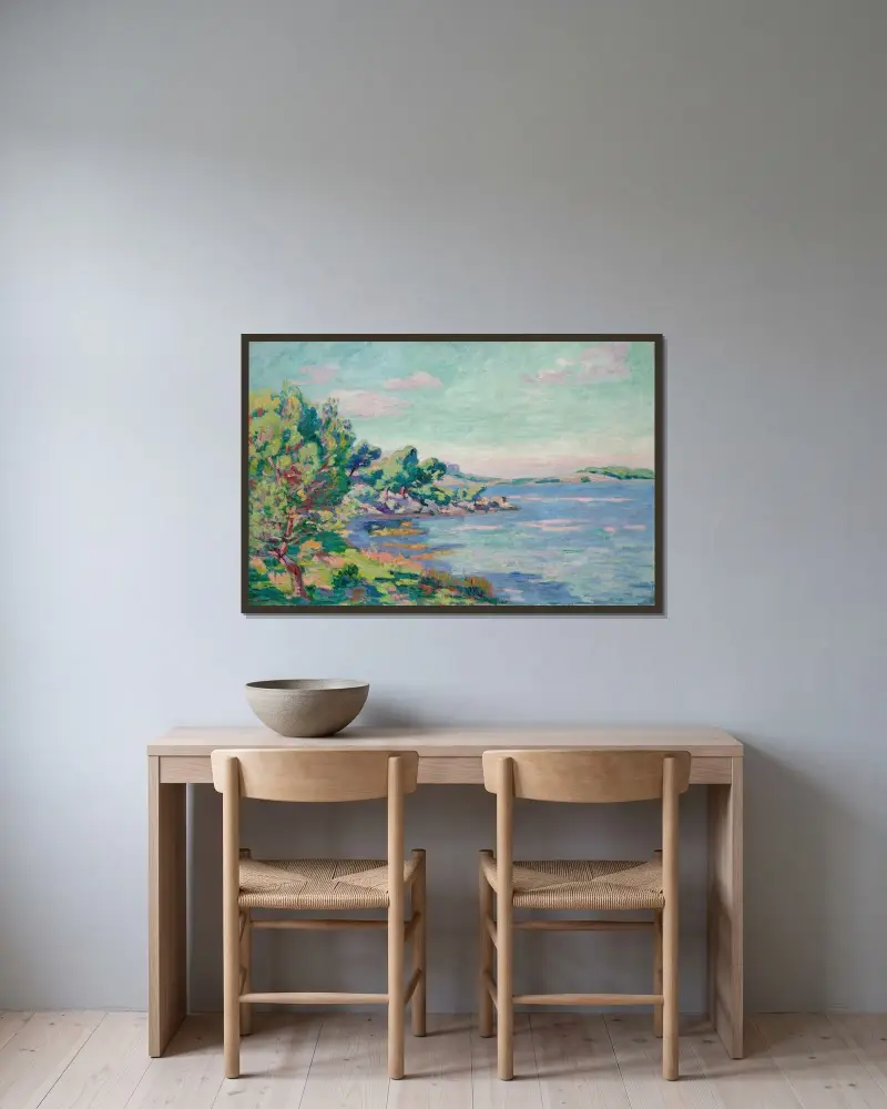Le Brusc, Chemin de Lougaou, morgon av Armand Guillaumin inramad på en vägg