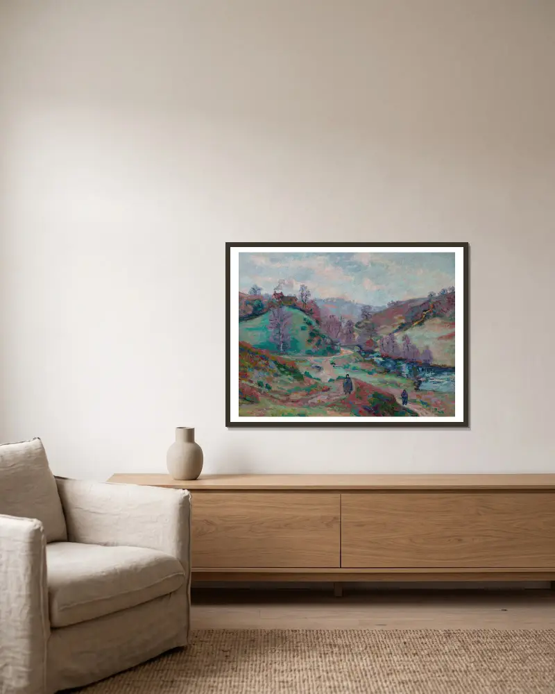 Most Charraud w Creuse, Armand Guillaumin w ramie na ścianie