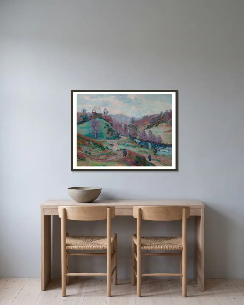 Most Charraud w Creuse, Armand Guillaumin w ramie na ścianie