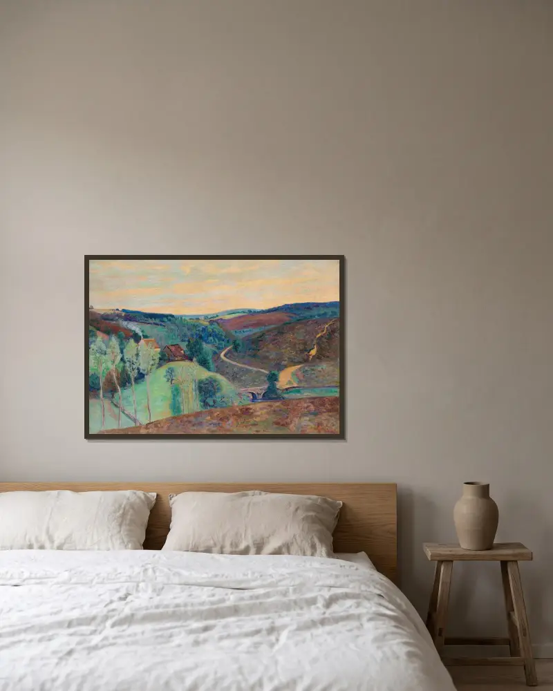 Die Brücke Charraud von Armand Guillaumin gerahmt an einer Wand