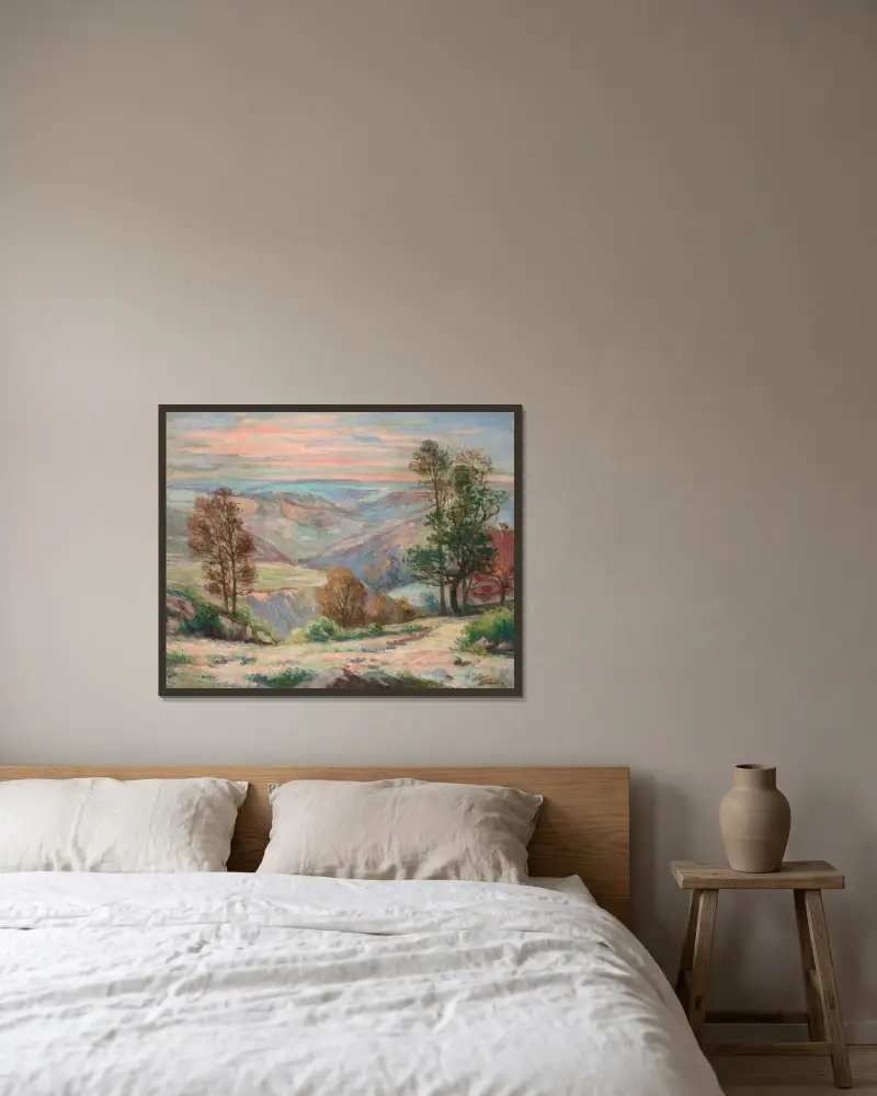 Le Puy Barriou, Creuse av Armand Guillaumin inramad på en vägg