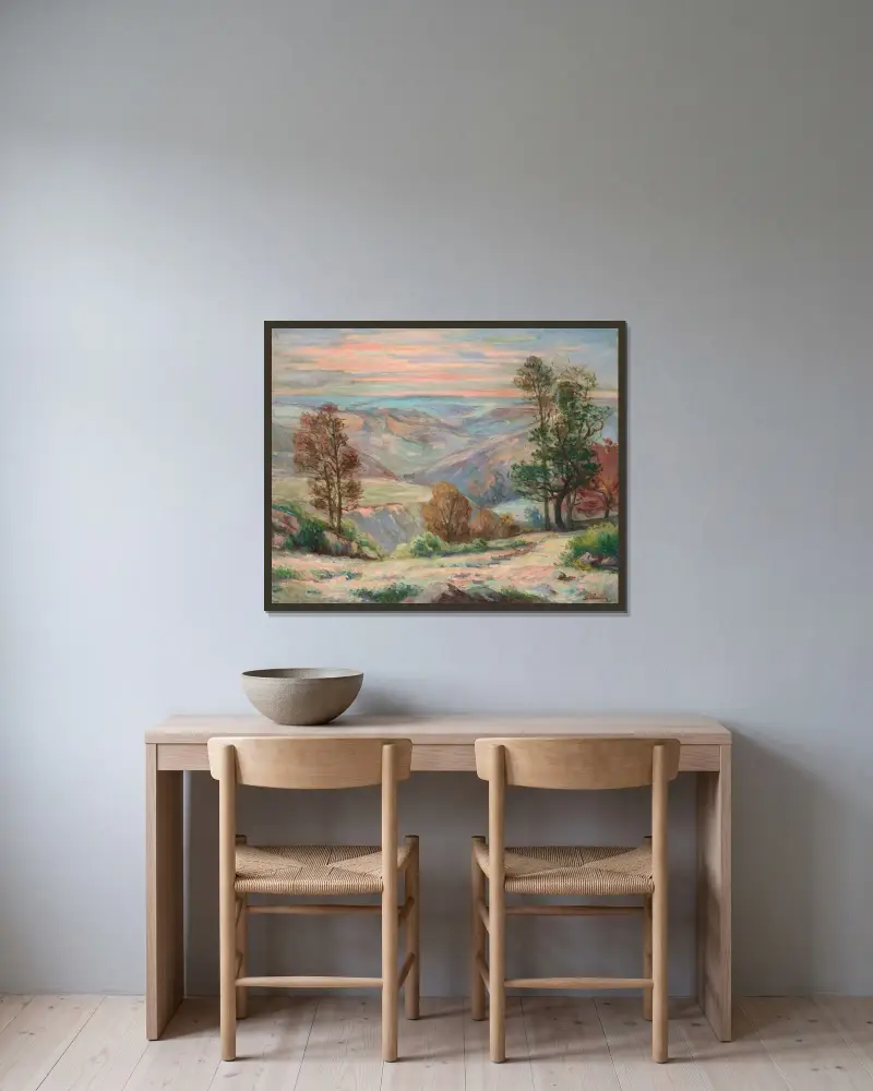Le Puy Barriou, Creuse av Armand Guillaumin inramad på en vägg