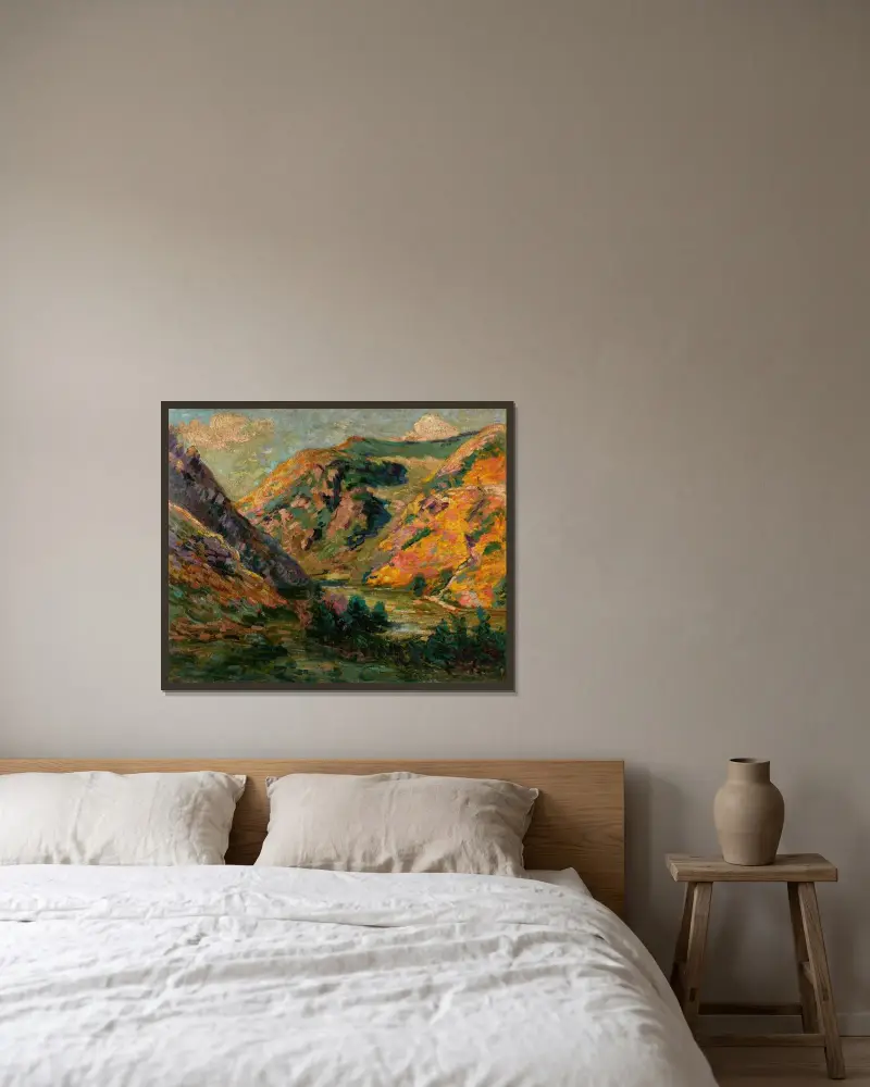 Les Carolles, Vallée de la Lude av Armand Guillaumin inramad på en vägg