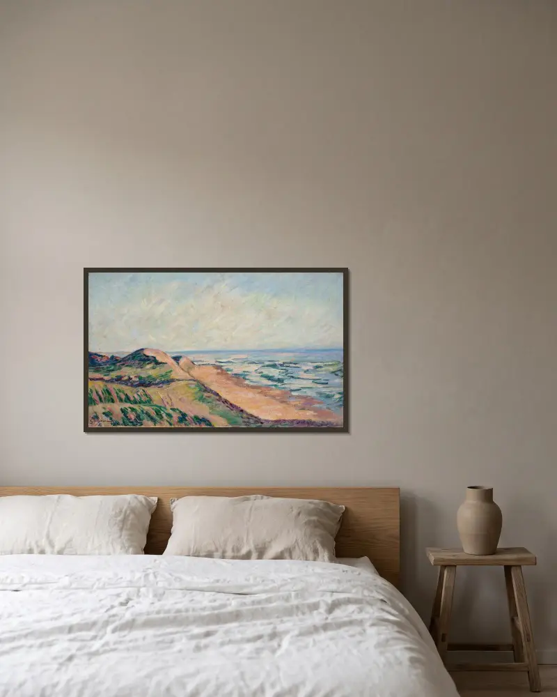 Dynerna på Île de Ré av Armand Guillaumin inramad på en vägg