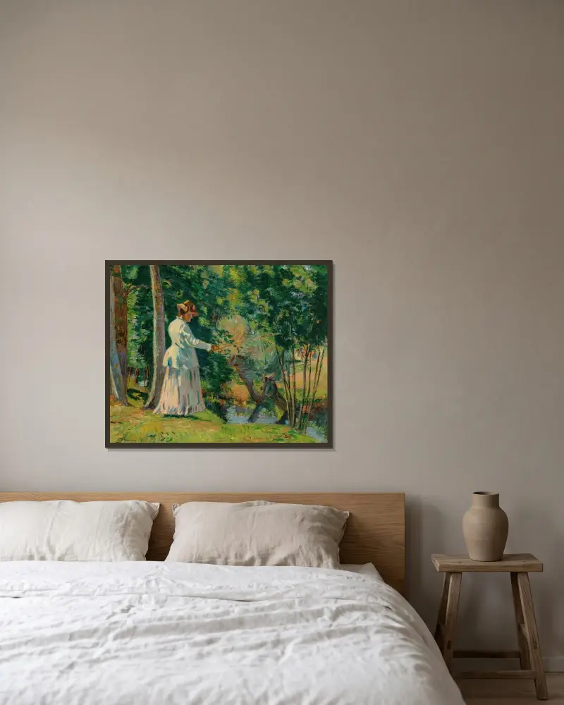 Madame Guillaumin av Armand Guillaumin inramad på en vägg