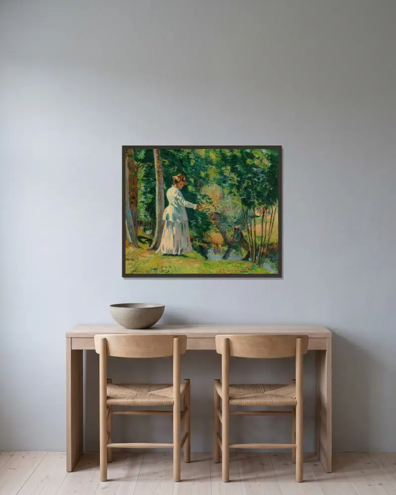 Madame Guillaumin av Armand Guillaumin inramad på en vägg