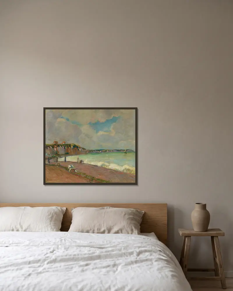 Landskap från Manche av Armand Guillaumin inramad på en vägg