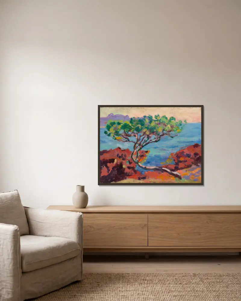 Krajobraz morski, Armand Guillaumin w ramie na ścianie