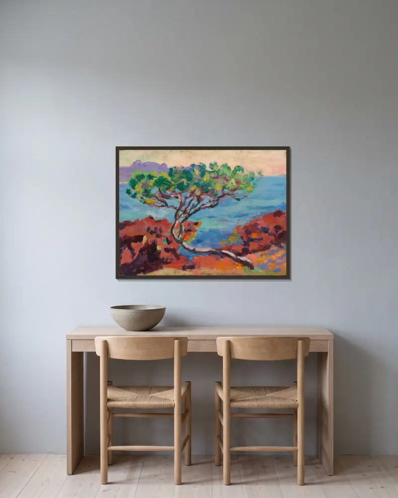 Krajobraz morski, Armand Guillaumin w ramie na ścianie
