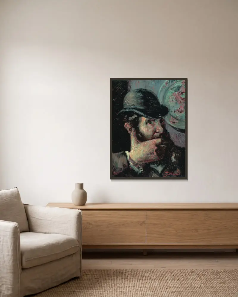 Autoportrét, Armand Guillaumin v rámu na stěně