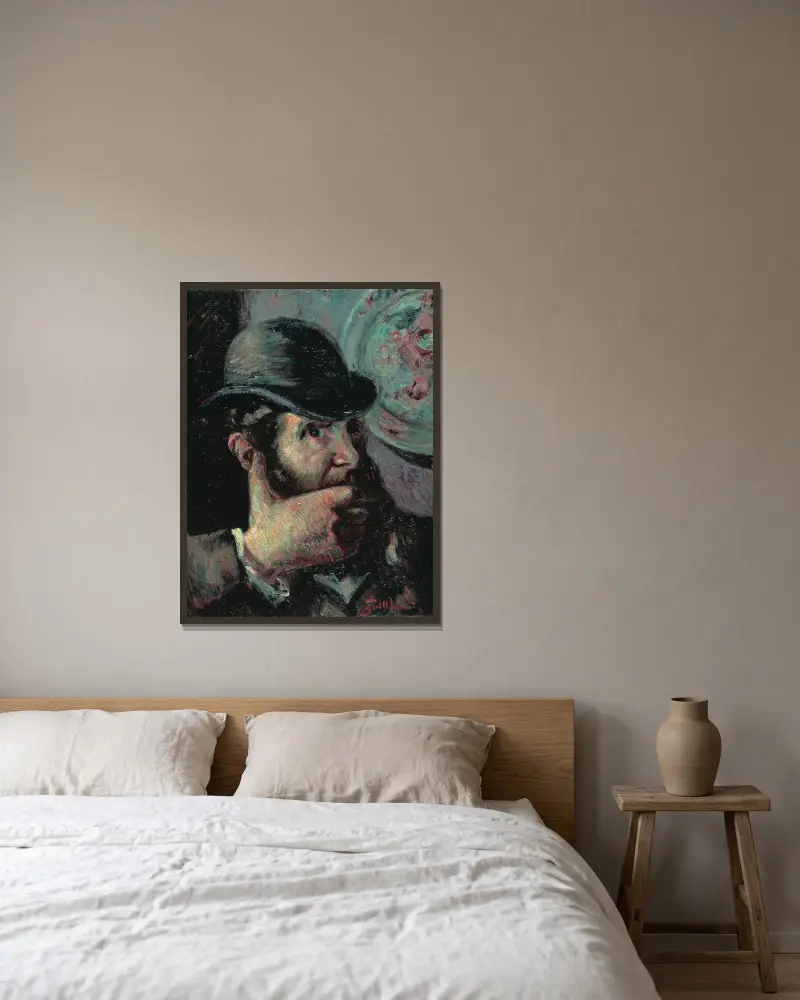 Autoportrét, Armand Guillaumin v rámu na stěně