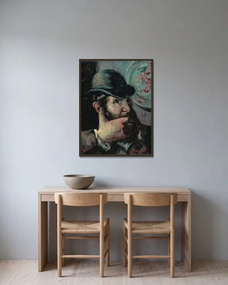 Autoportrét, Armand Guillaumin v rámu na stěně