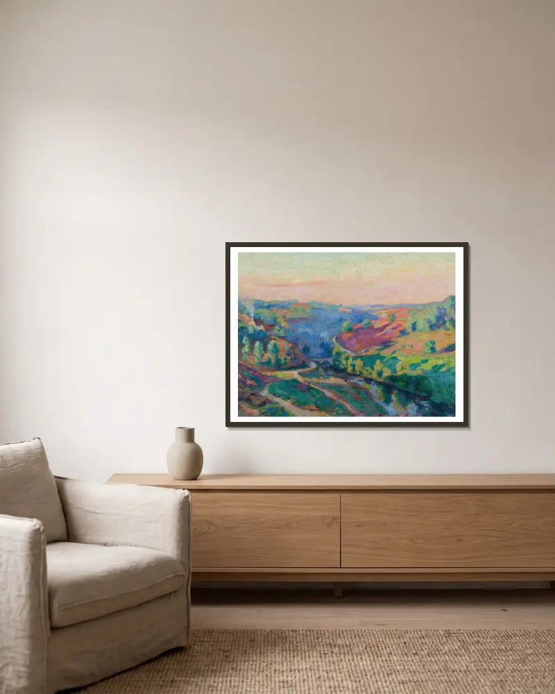 Tal der Creuse von Armand Guillaumin gerahmt an einer Wand