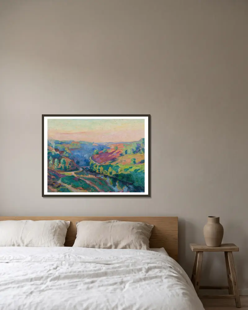 Tal der Creuse von Armand Guillaumin gerahmt an einer Wand