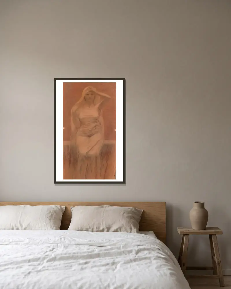 Haltung von Armand Rassenfosse gerahmt an einer Wand