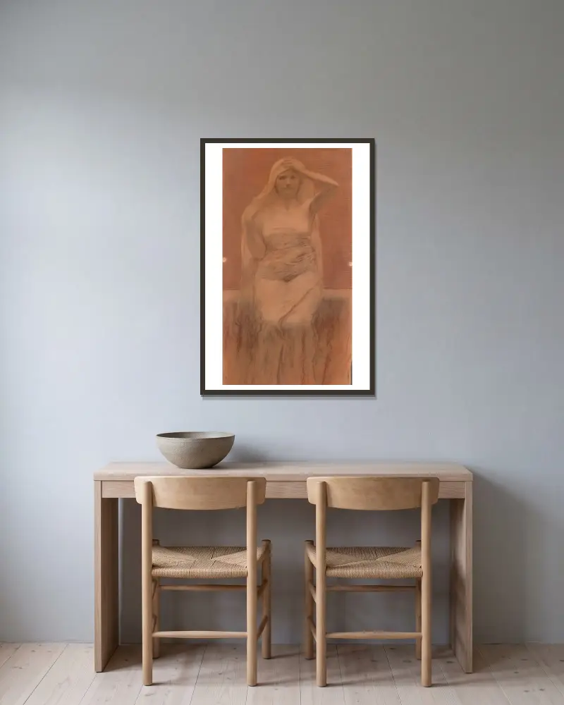 Haltung von Armand Rassenfosse gerahmt an einer Wand