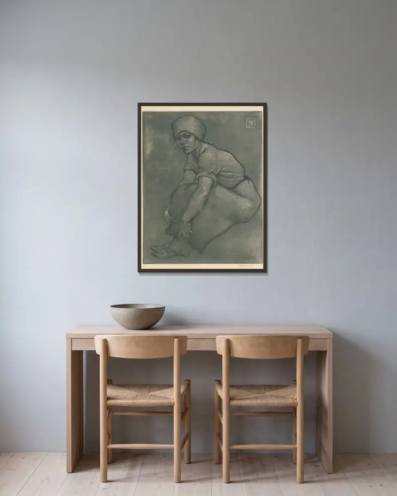 Hiercheuse, Nr. 2, Armand Rassenfosse v rámu na stěně