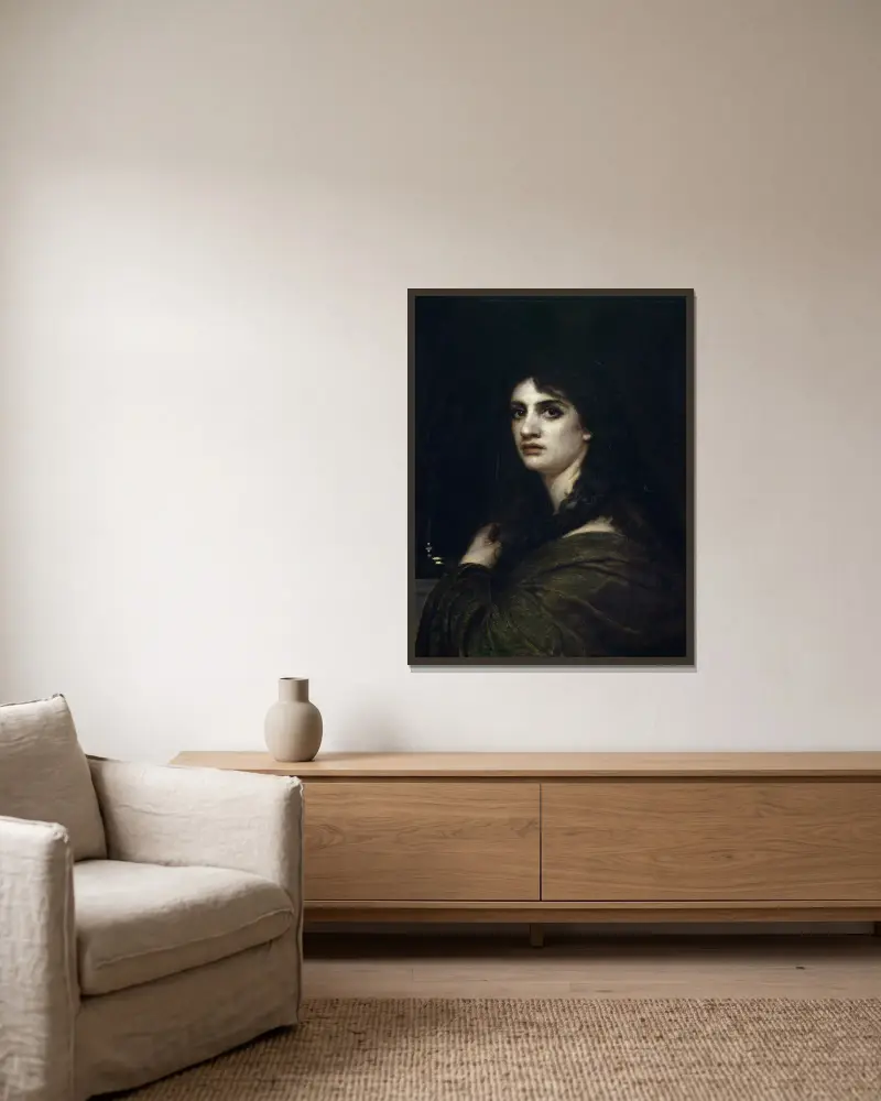 Melancholie von Arnold Böcklin gerahmt an einer Wand