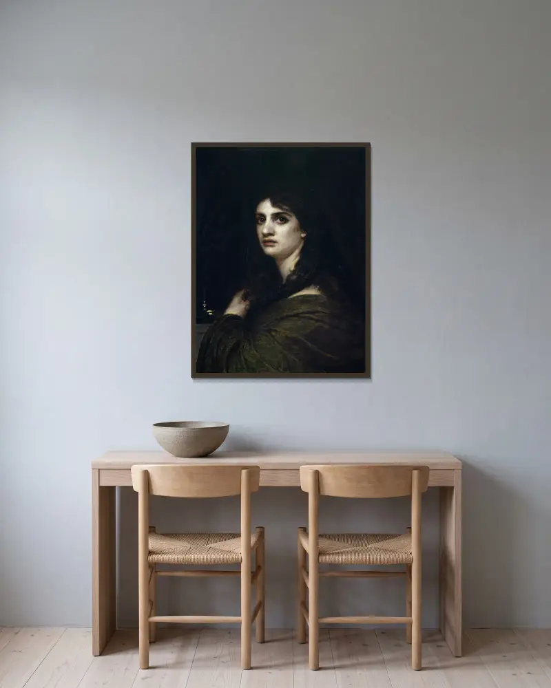 Melancholie von Arnold Böcklin gerahmt an einer Wand