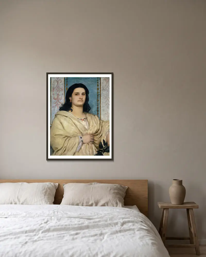 Portrait Of Angela Böcklin As A Muse av Arnold Böcklin inramad på en vägg