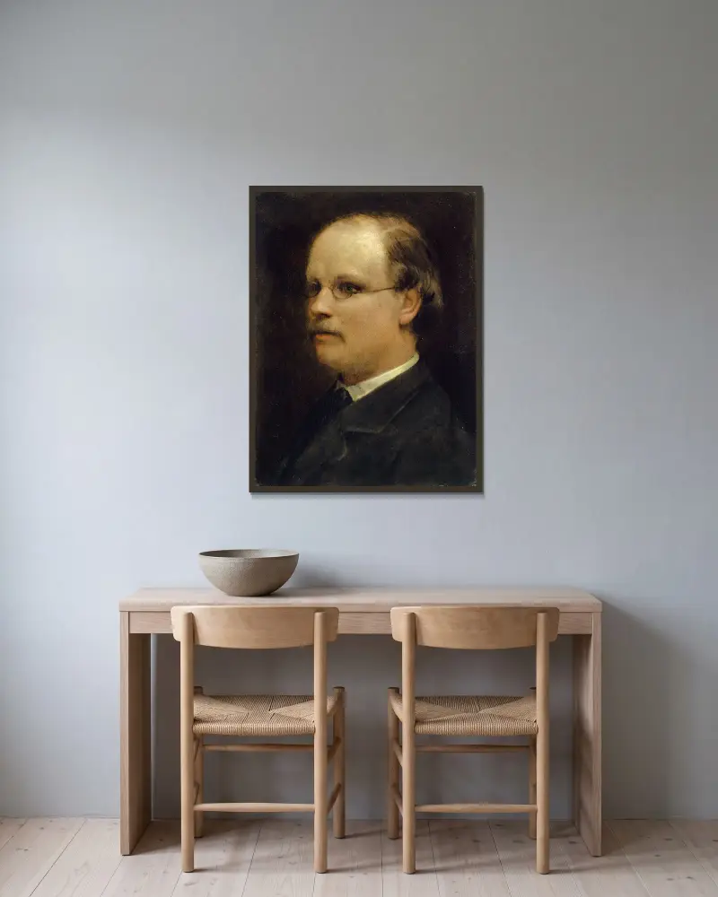 Portrait of Professor Fritz Burckhardt-Brenner av Arnold Böcklin inramad på en vägg