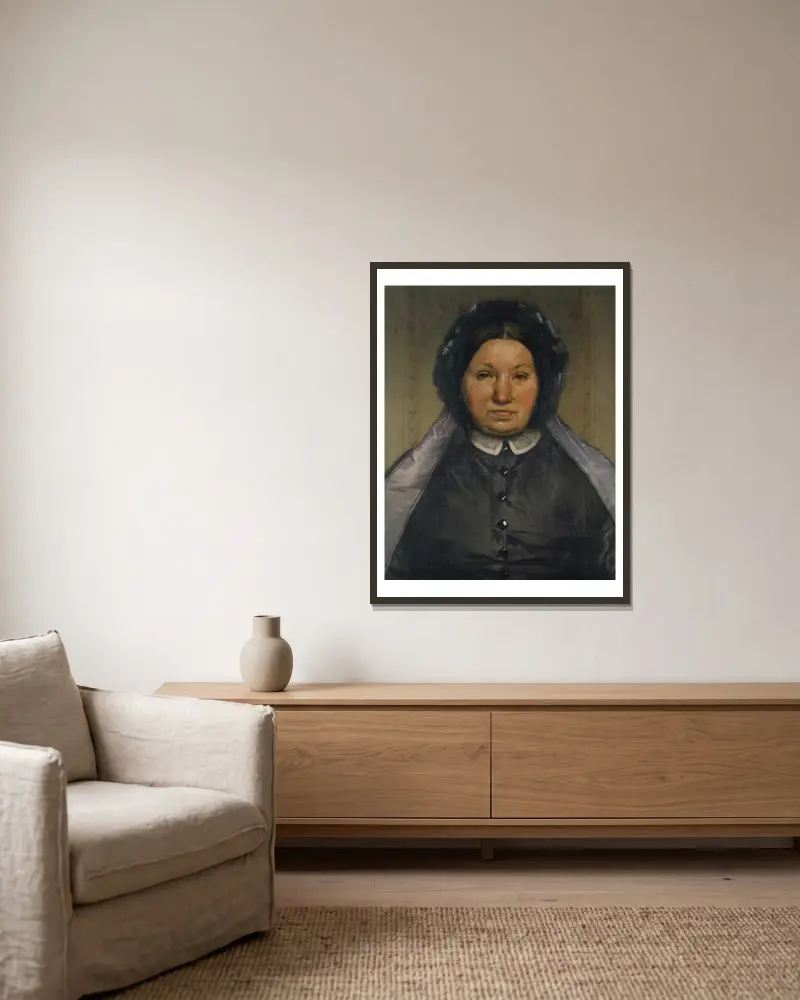 Portrait of Sibylla Müller-Kleyling av Arnold Böcklin inramad på en vägg