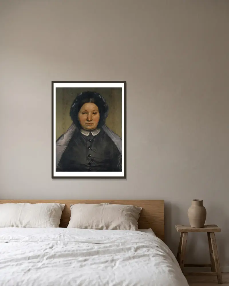 Portrait of Sibylla Müller-Kleyling av Arnold Böcklin inramad på en vägg