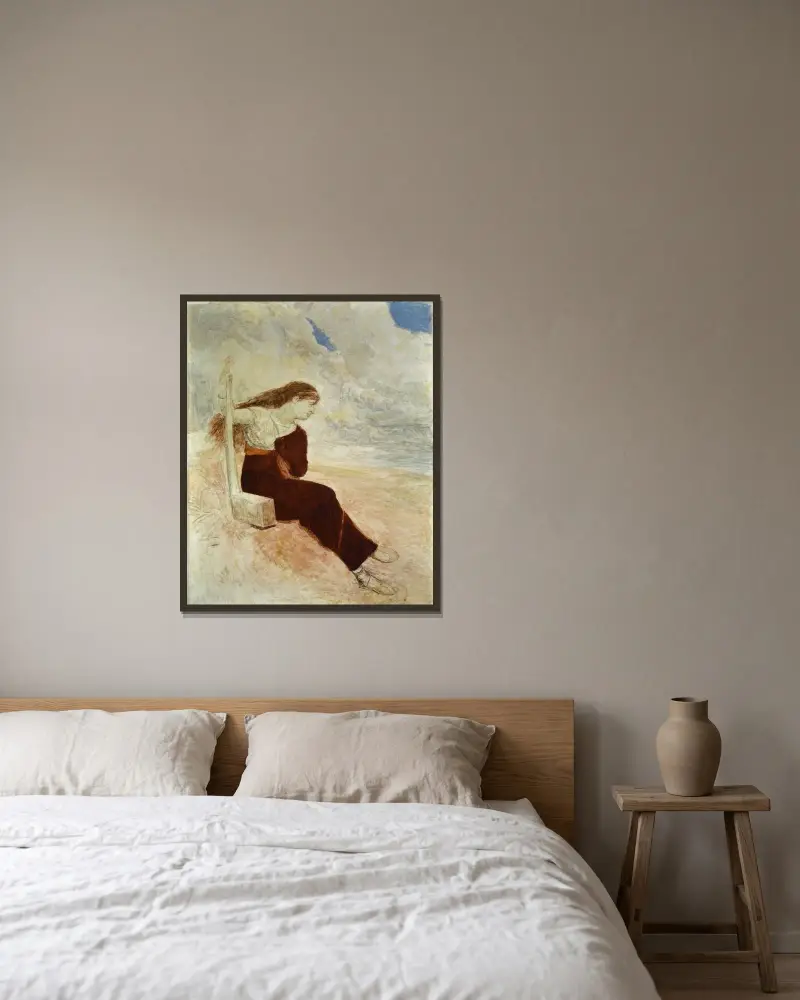 Sappho (Calypso) von Arnold Böcklin gerahmt an einer Wand