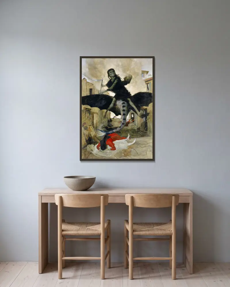 Mor, Arnold Böcklin v rámu na stěně