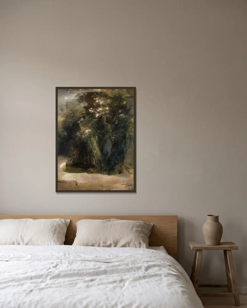 Venus verlassen von Arnold Böcklin gerahmt an einer Wand