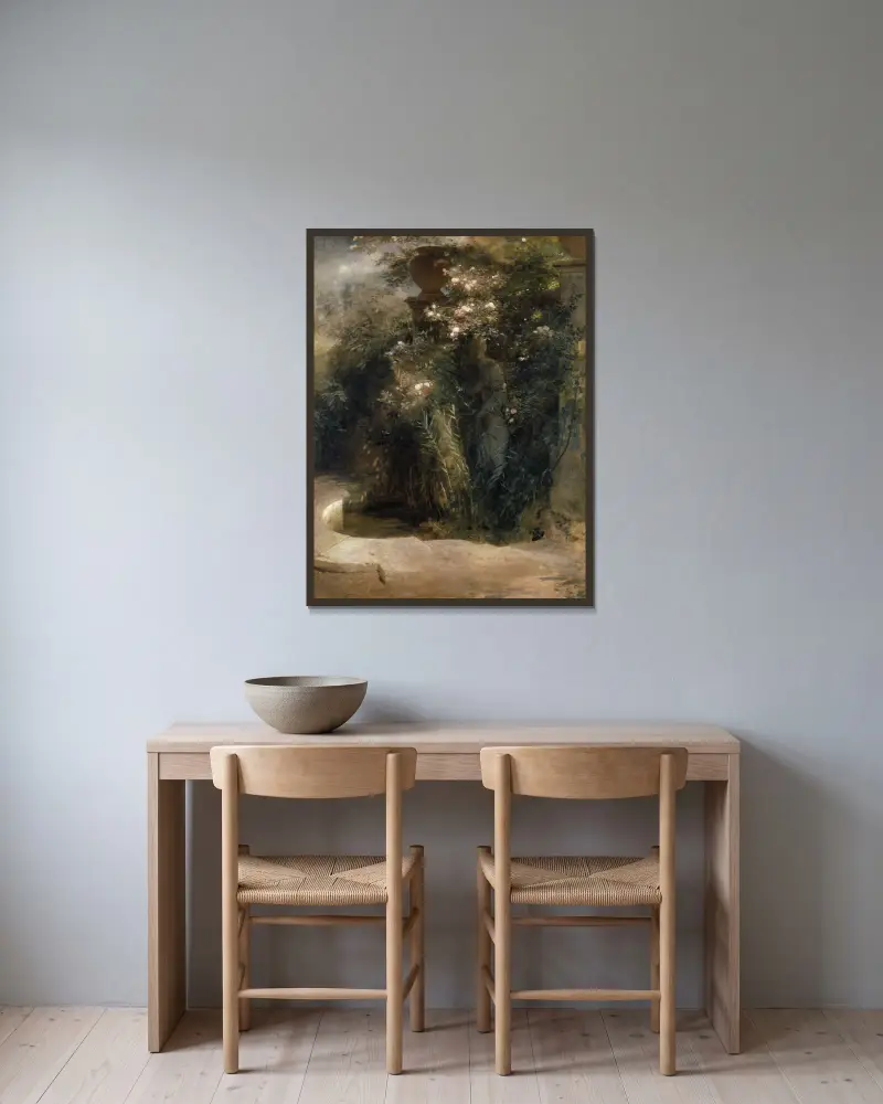 Venus verlassen von Arnold Böcklin gerahmt an einer Wand