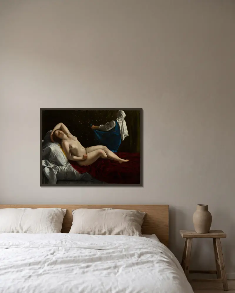 Danaë, Artemisia Gentileschi v rámu na stěně