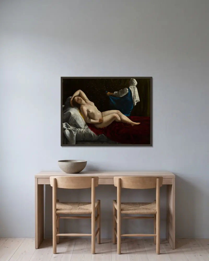 Danaë, Artemisia Gentileschi v rámu na stěně
