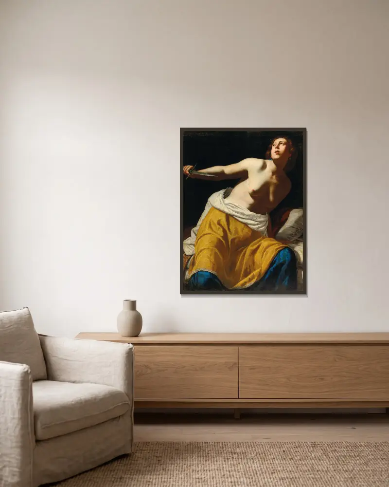 Lukrecja – Nr. 1, Artemisia Gentileschi w ramie na ścianie