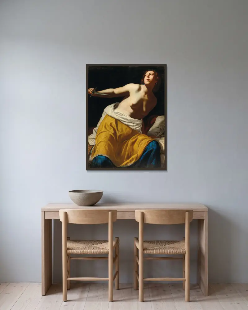 Lukrecja – Nr. 1, Artemisia Gentileschi w ramie na ścianie