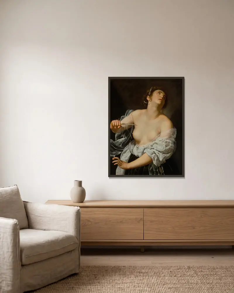 Lukrecja, 1627, Artemisia Gentileschi w ramie na ścianie