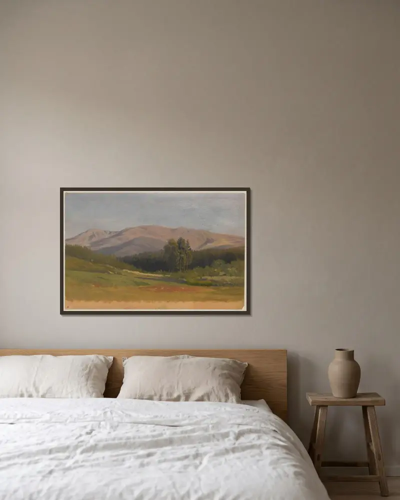 Berglandschaft von Arthur Blaschnik gerahmt an einer Wand