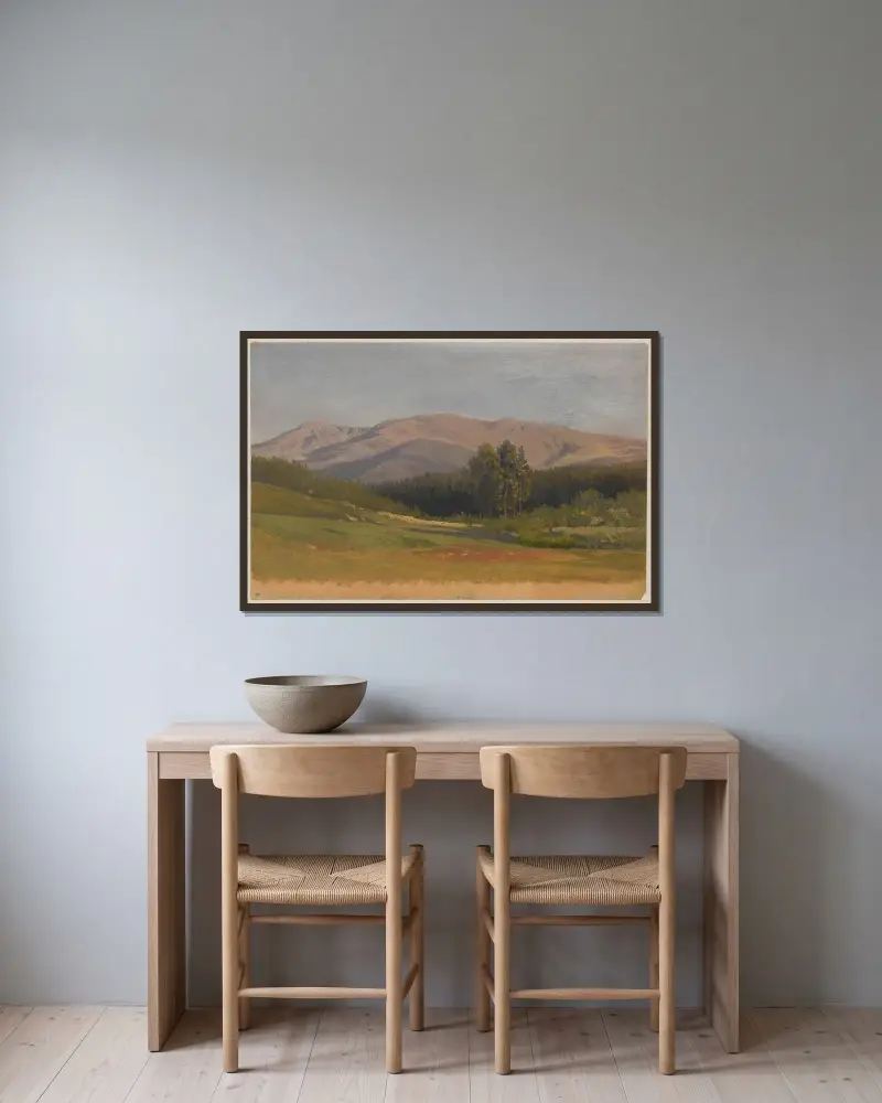 Berglandschaft von Arthur Blaschnik gerahmt an einer Wand