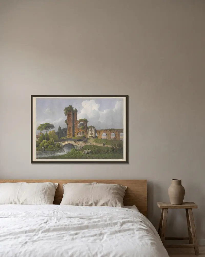 View of Porta Furba in Rome av Arthur Blaschnik inramad på en vägg