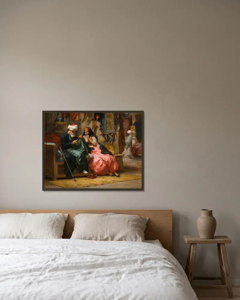 A Precious Jewel av Frederick Arthur Bridgman inramad på en vägg