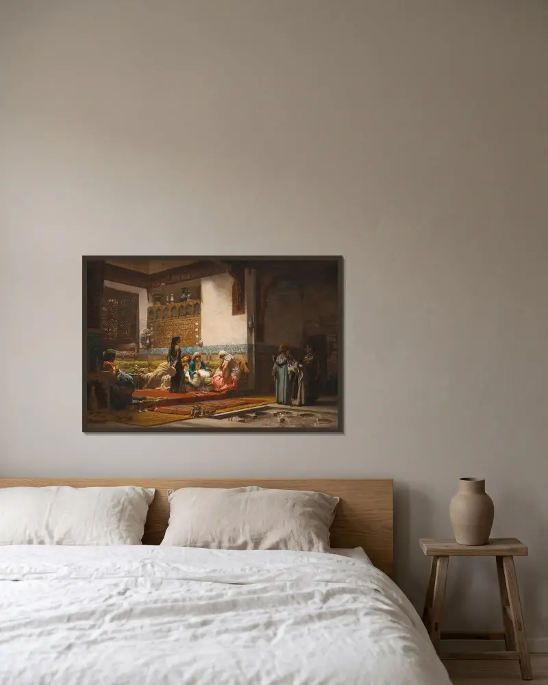Maurský interiér, Frederick Arthur Bridgman v rámu na stěně