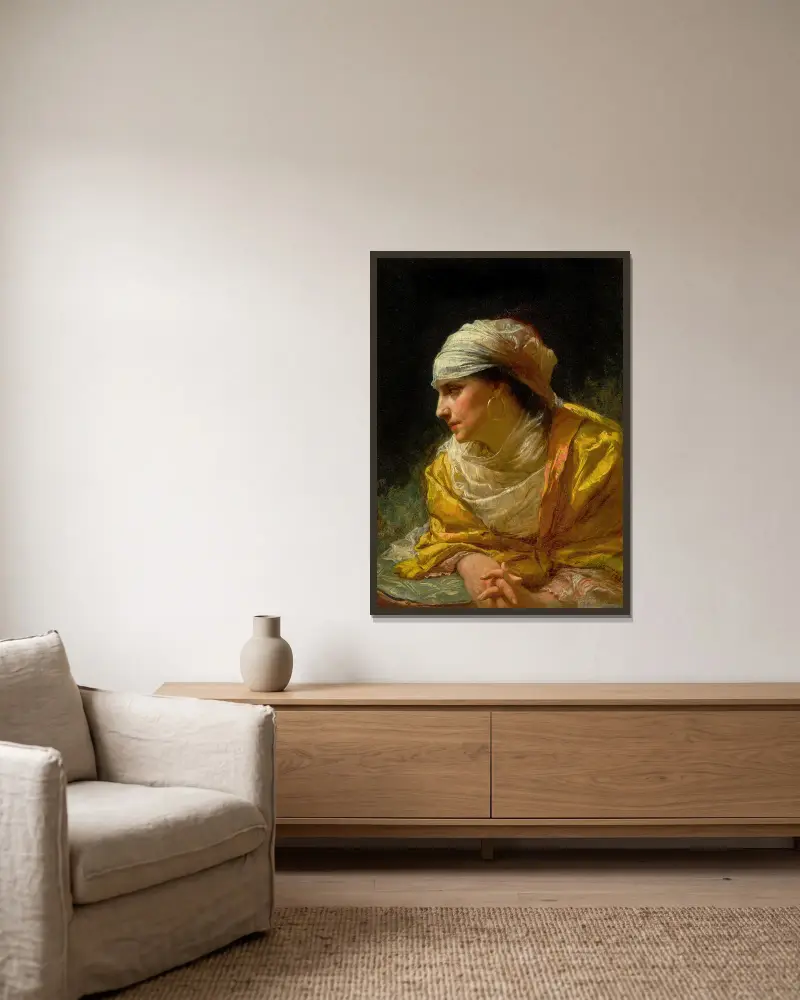 Der Blick von Frederick Arthur Bridgman gerahmt an einer Wand