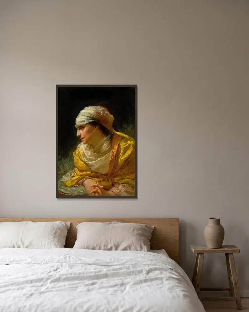 Der Blick von Frederick Arthur Bridgman gerahmt an einer Wand